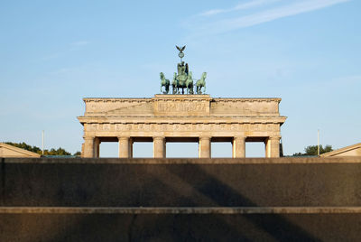 Low angle view of statue