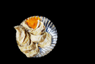 High angle view of fruit in plate
