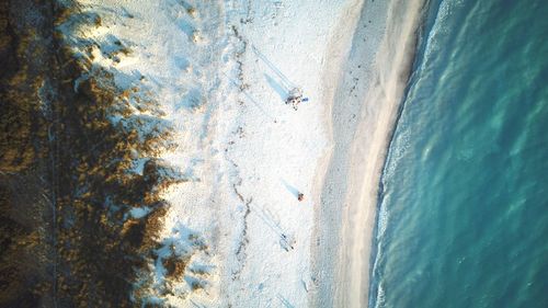 High angle view of beach