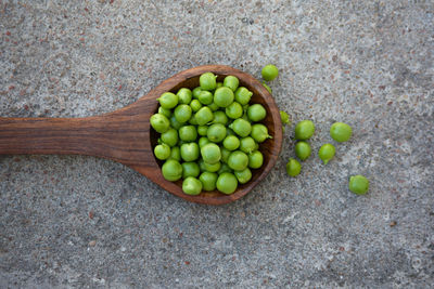 High angle view of fruits in bowl