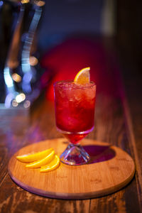 Close-up of drink on table