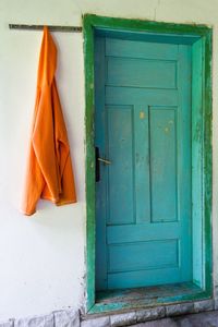 Close-up of wooden door