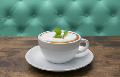Close-up of coffee on table