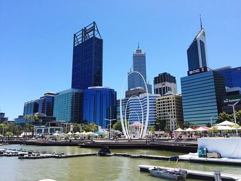 Swan river by 108 st georges terrace and modern tower
