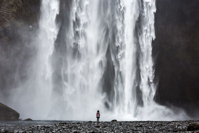 Scenic view of waterfall