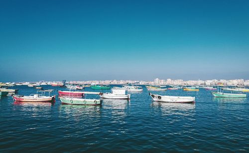 Background of the boats in the sea in alexandria