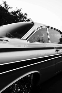 Close-up of cropped car