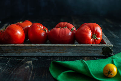 Close-up of tomatoes on table