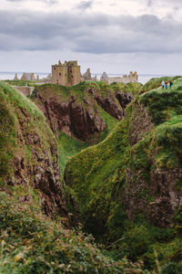 View of fort against cloudy sky