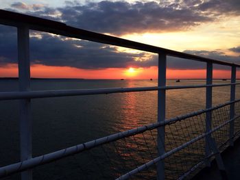 Scenic view of sunset over sea