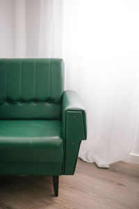 Green sofa at home