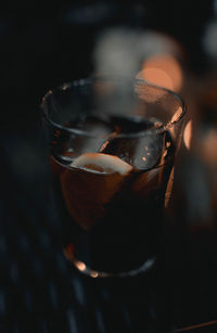 Close-up of cocktail on table