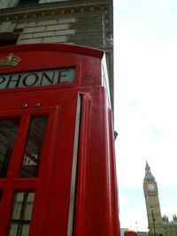 Low angle view of clock tower