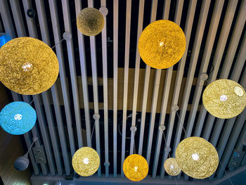 High angle view of multi colored lights