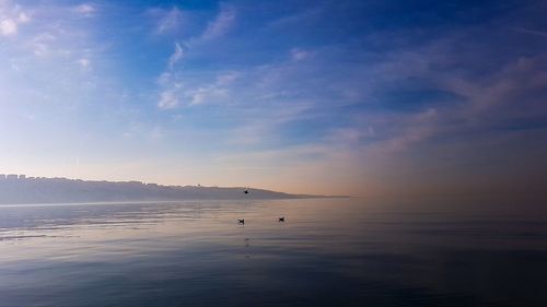 View of sea at sunset