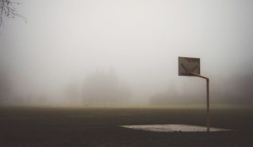 View of foggy weather