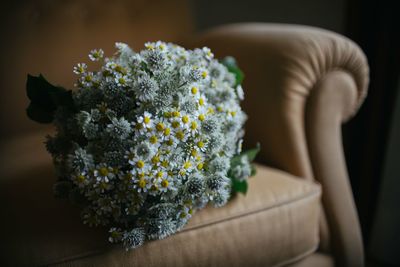 Close-up of flower bouquet at home