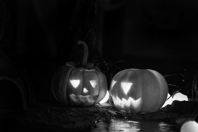 Close-up of pumpkin on table