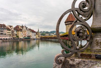 View of the old town of lucerne in switzerland.