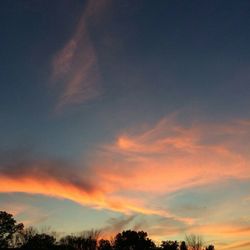 Low angle view of sky at sunset