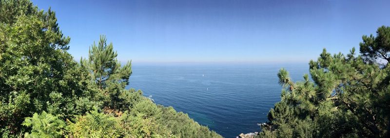 High angle view of calm sea