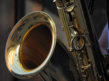 Close-up of saxophone