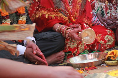 Woman dancing in traditional clothing