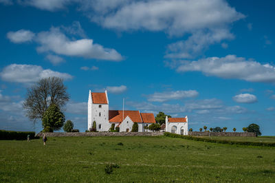 Church at small town falling, south of odder