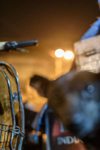 Close-up view of blurred background