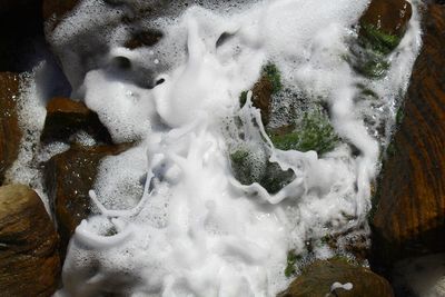 Close-up of frozen water