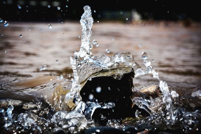 Close-up of water splashing fountain