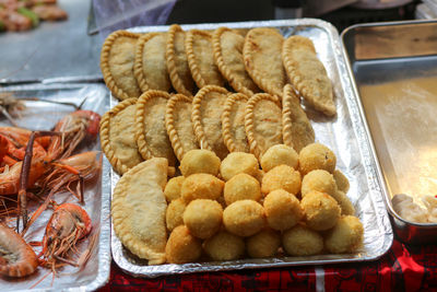 Close-up of food on table