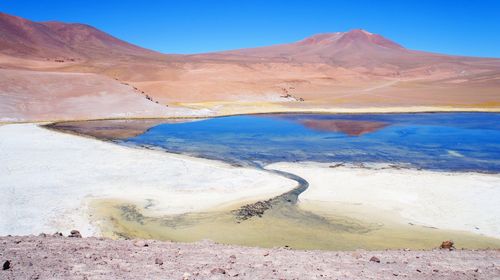 Scenic view of desert against sky