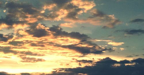 Low angle view of cloudy sky