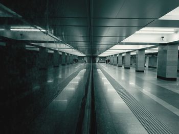 Empty subway station platform