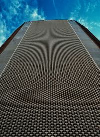 Low angle view of modern building against sky