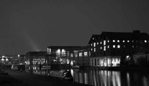 Illuminated city at night