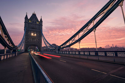 View of bridge against sky during sunset