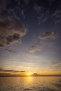 Beautiful colorful amazon sunset over the waters of negro river