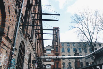 Low angle view of buildings against sky