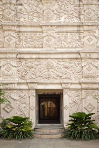 Entrance of historic building