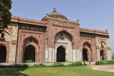 View of historic building against clear sky