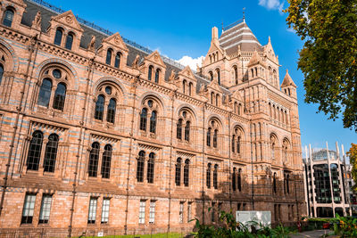 Impressive building of the natural history museum in london.