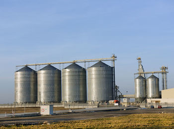 View of crane against clear sky