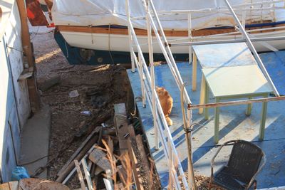 Panoramic view of boats