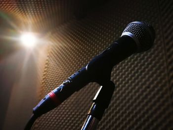 Close-up of microphone