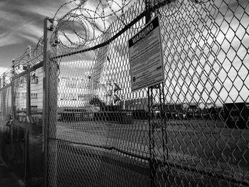 Chainlink fence in cage
