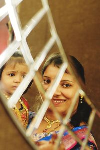 Close-up portrait of smiling girl