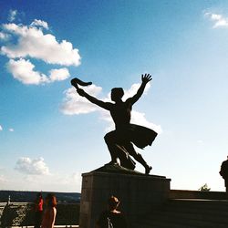 Low angle view of statue