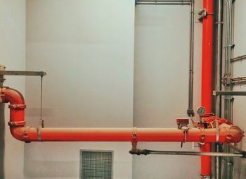 Close-up of red wall